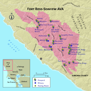 Fort Ross-Seaview AVA Map
